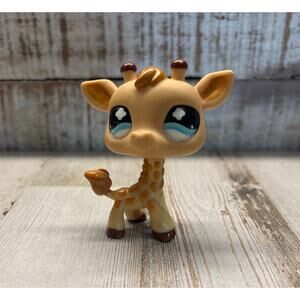 Littlest Pet Shop LPS Vintage Giraffe Blue Eyes EUC